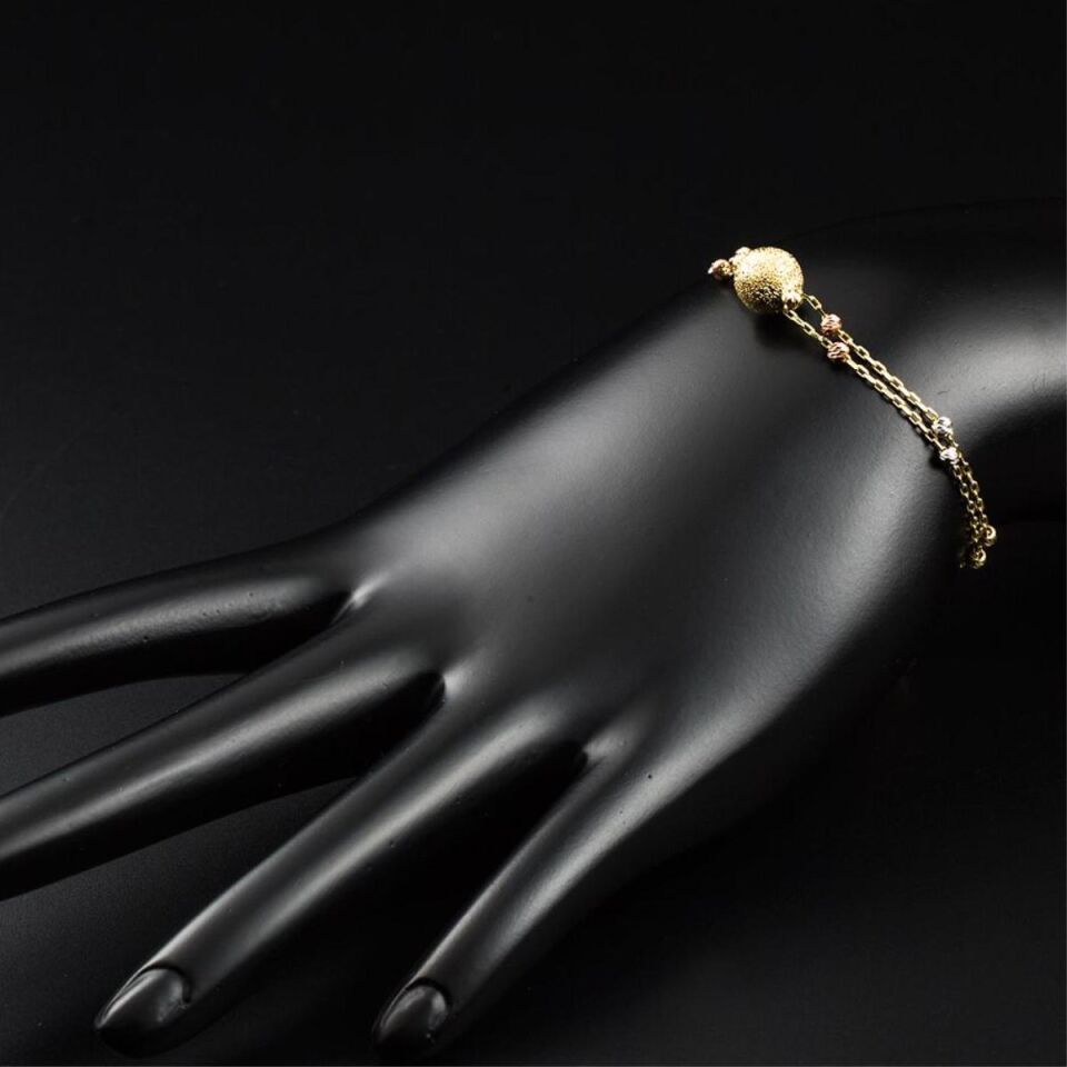 Toplu 14 Ayar Taşsız Altın Bileklik