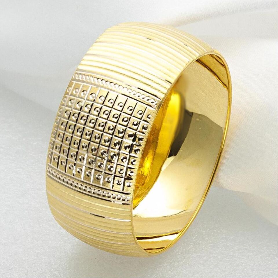 Mega 30 mm. 8 Ayar Altın Bilezik 22 Gr.