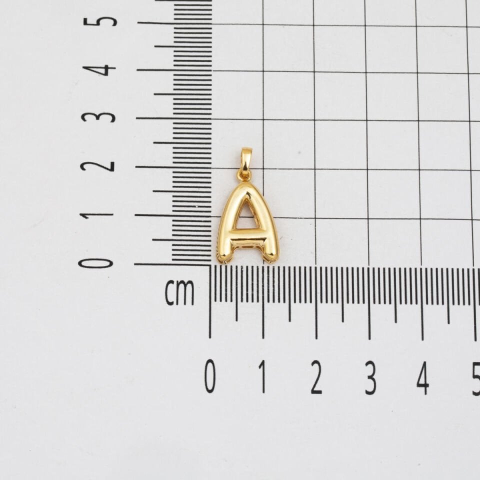 Balon A Harfi 14 Ayar Altın Kolye