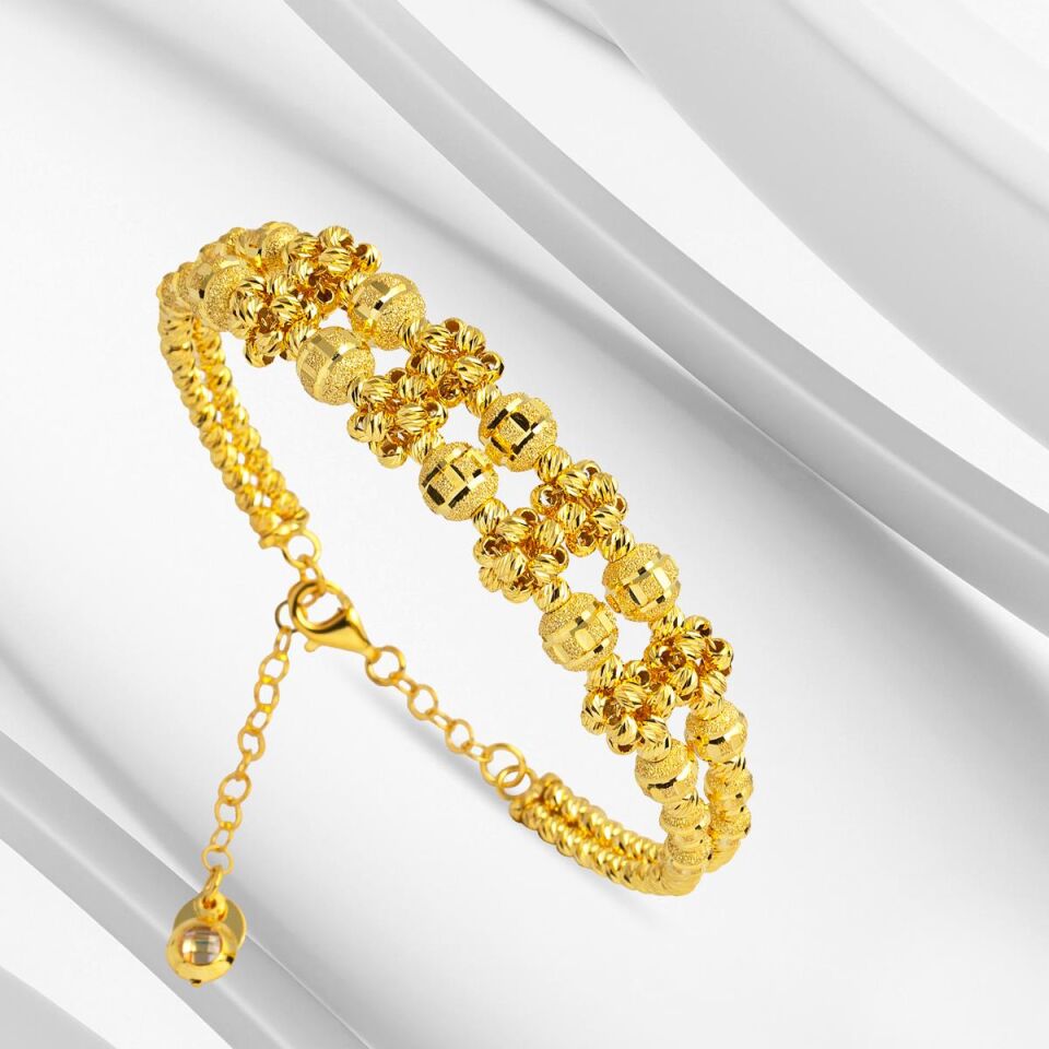 Meridyen Top Altınlı 8 Ayar Bilezik