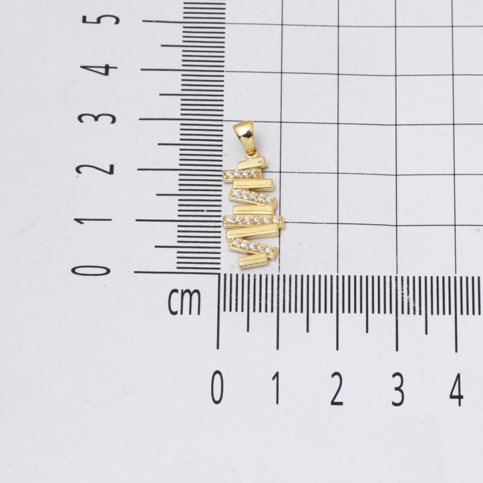 Zikzak 14 Ayar Altın Kolye