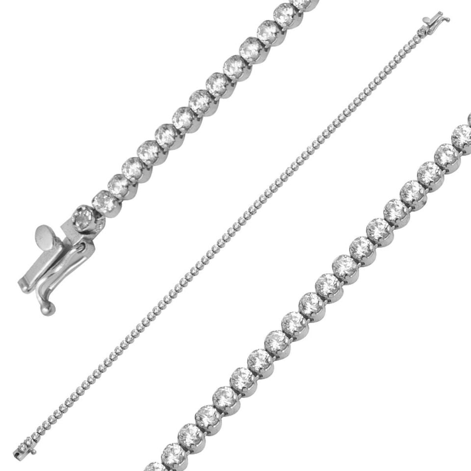 Suyolu 14 Ayar Beyaz Altın Bileklik