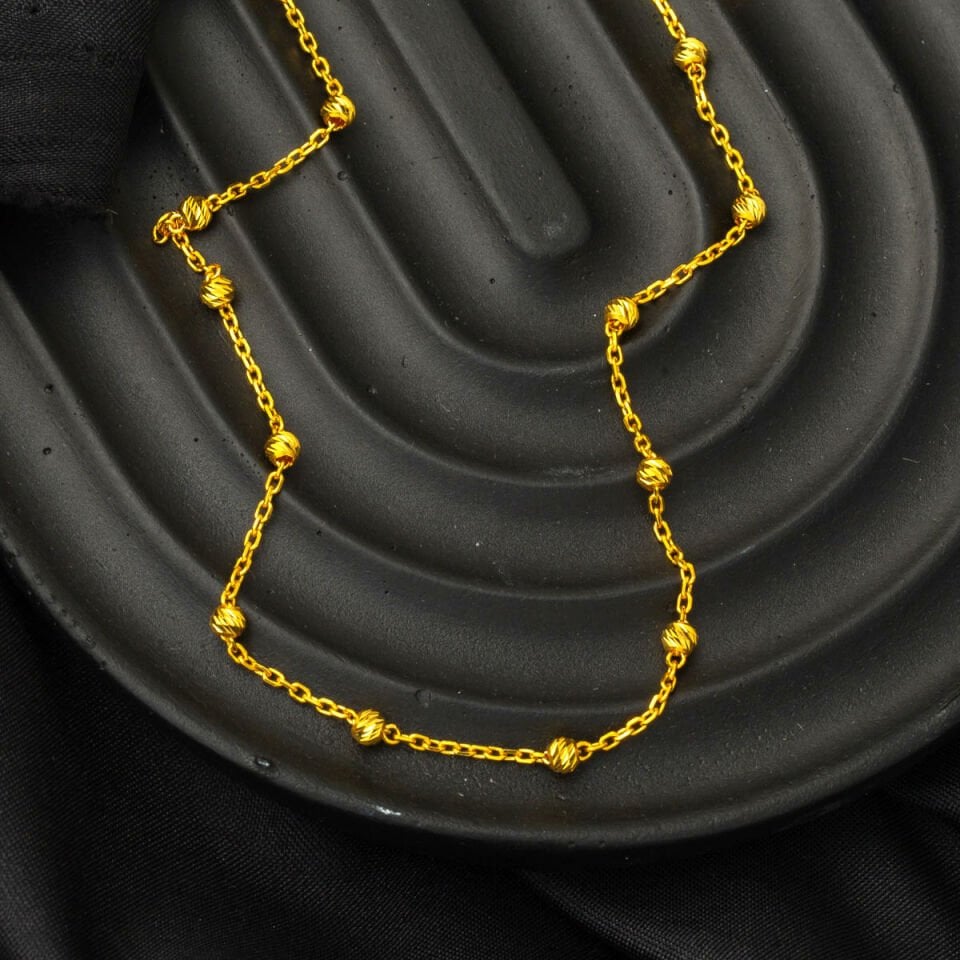 22 Ayar Dorika Toplu Altın Zincir Kolye