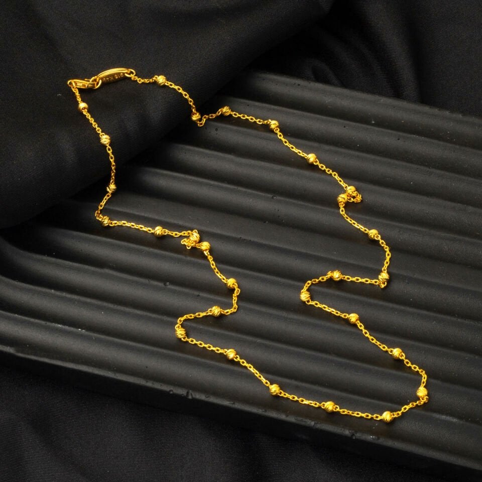 22 Ayar Dorika Toplu Altın Zincir Kolye