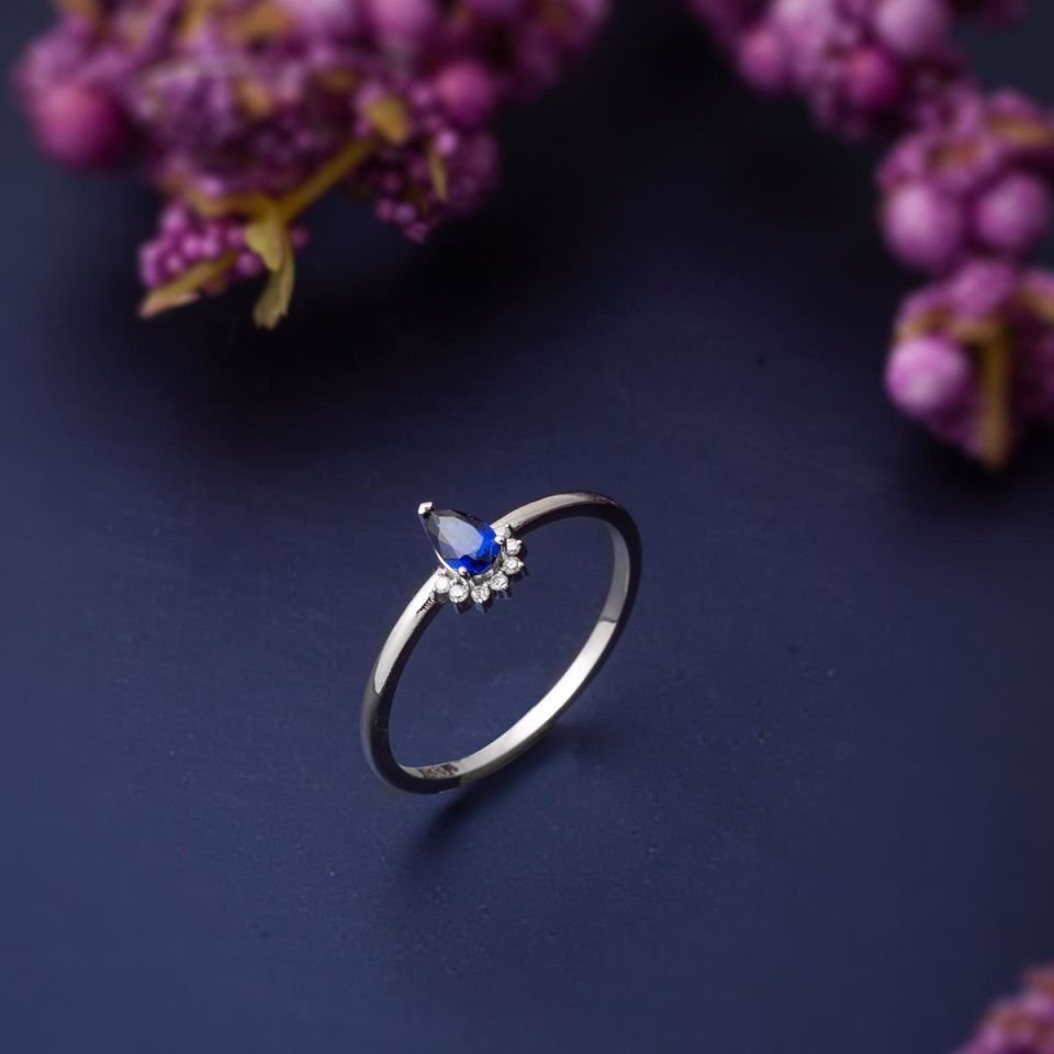 0,25 Ct. Safir Pırlantalı Yüzük