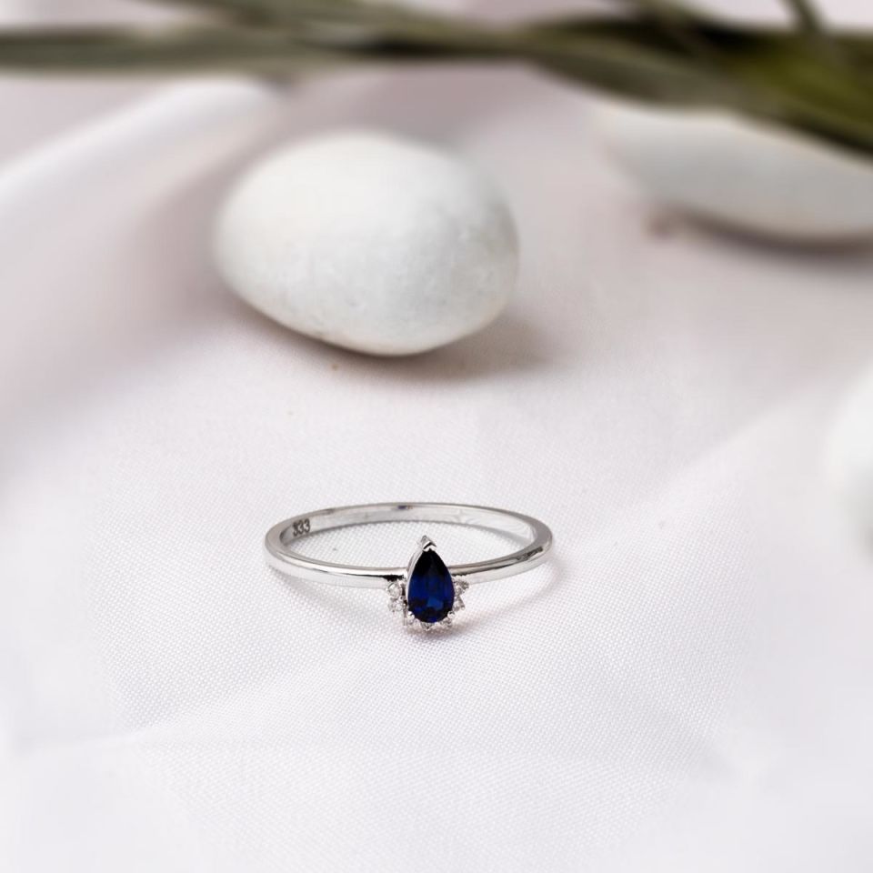 0,25 Ct. Safir Pırlantalı Yüzük