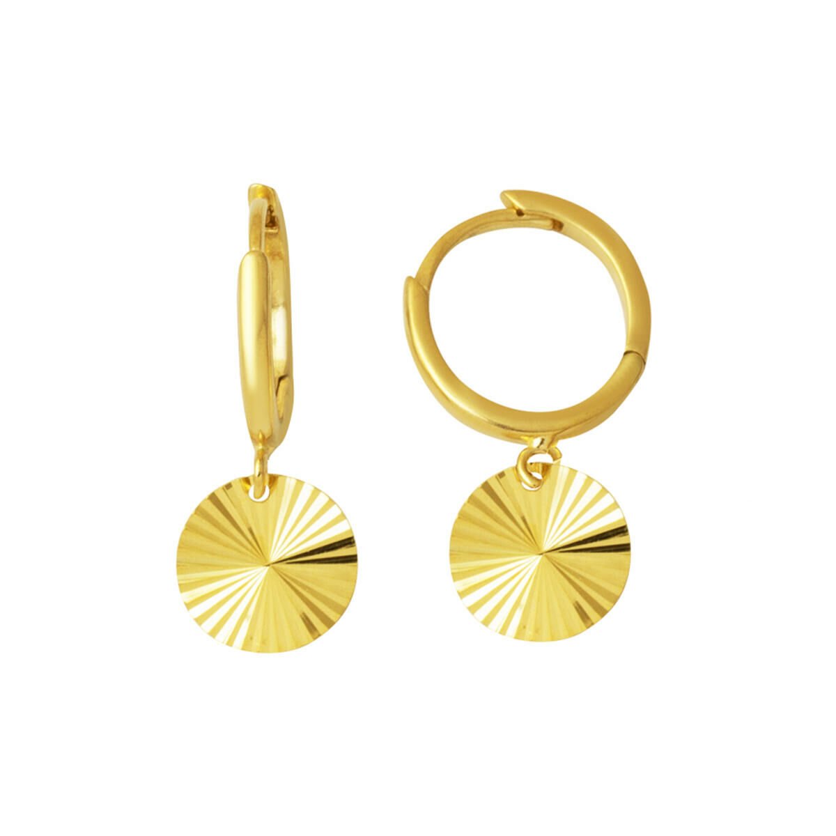 14 Ayar Altın Işıltı Figürlü Sallantılı Küpe