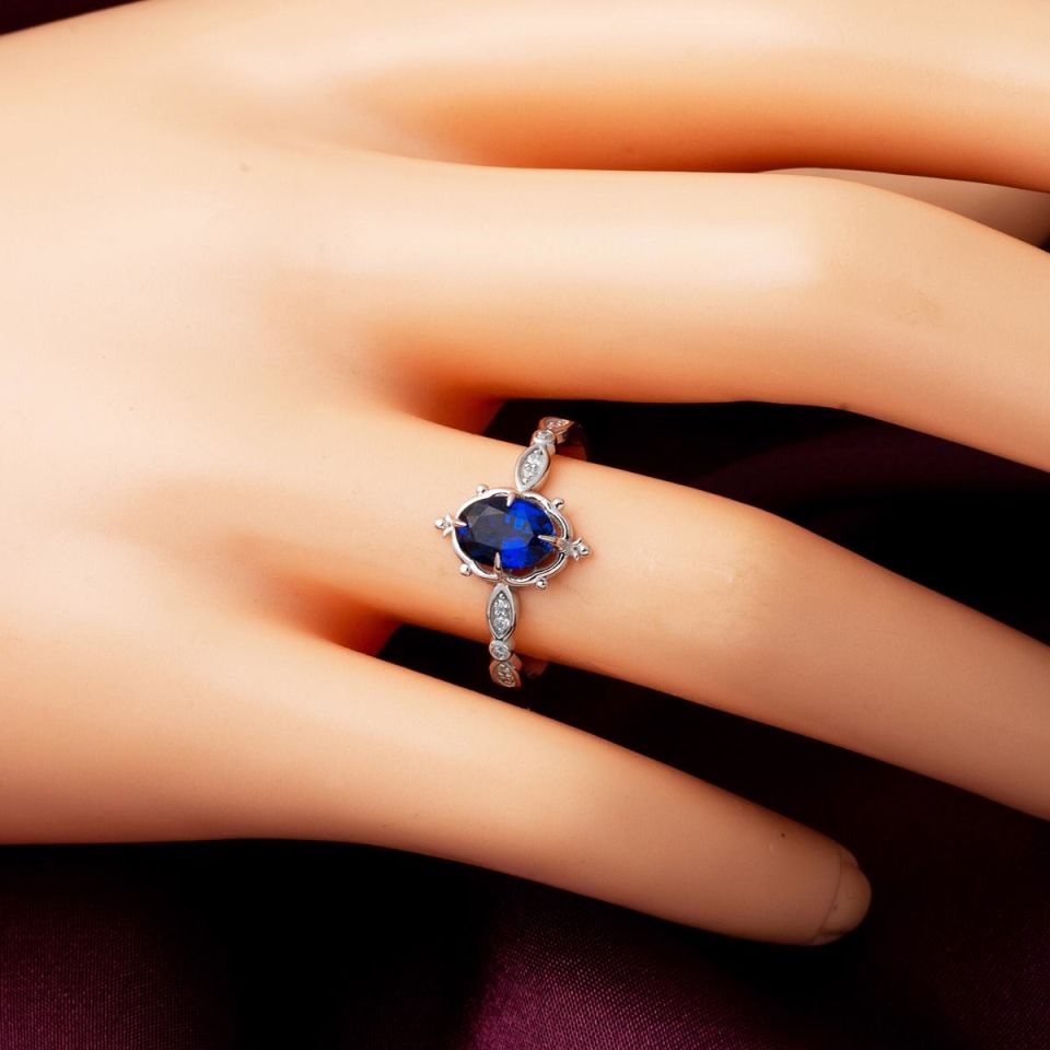 Diamond Safir Pırlantalı Yüzük