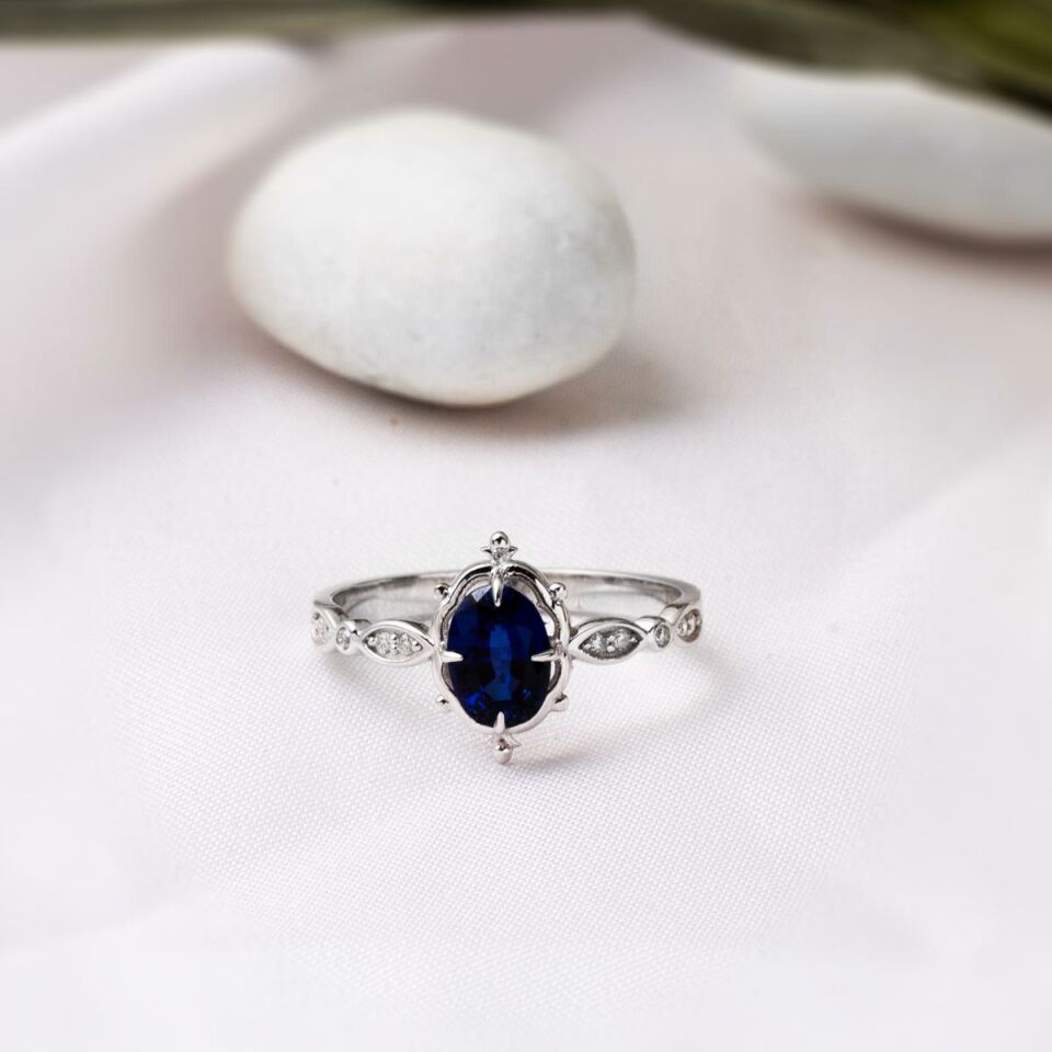 Diamond Safir Pırlantalı Yüzük