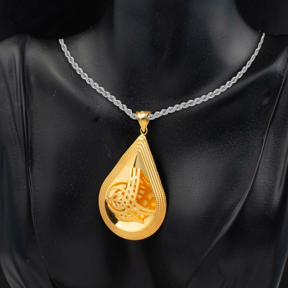 Tuğralı 22 Ayar Büyük Kolye Ucu