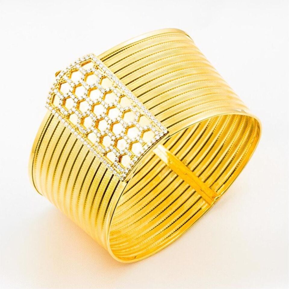 Bal Peteği Trabzon Hasır Altın Bilezik