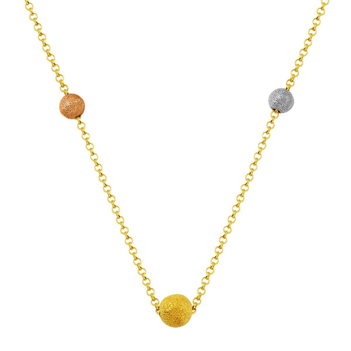 Tria Top Altınlı 14 Ayar Zincir Kolye