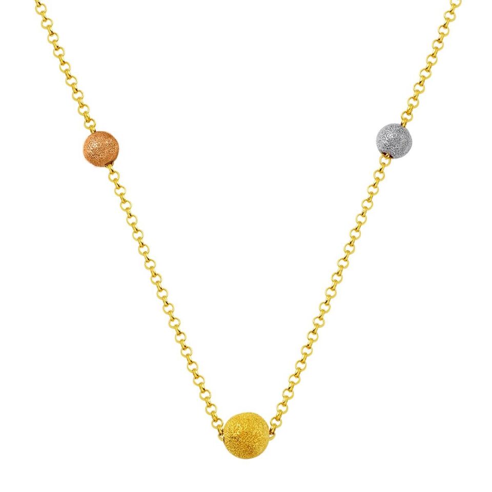 Tria Top Altınlı 14 Ayar Zincir Kolye