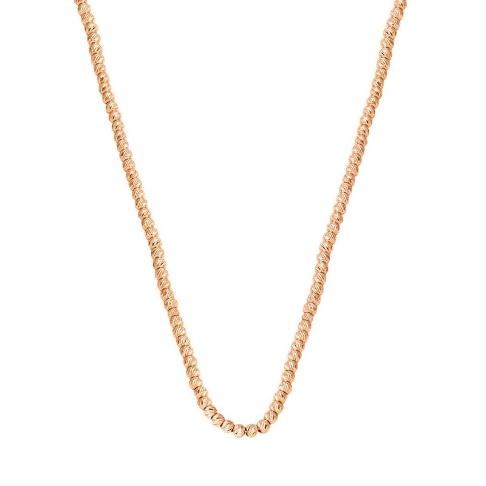 Top Altınlı 14 Ayar Rose Altın Kolye