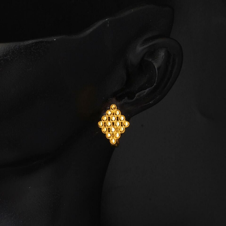 Küpe & Zincirli Kolyeli 22 Ayar Altın Set