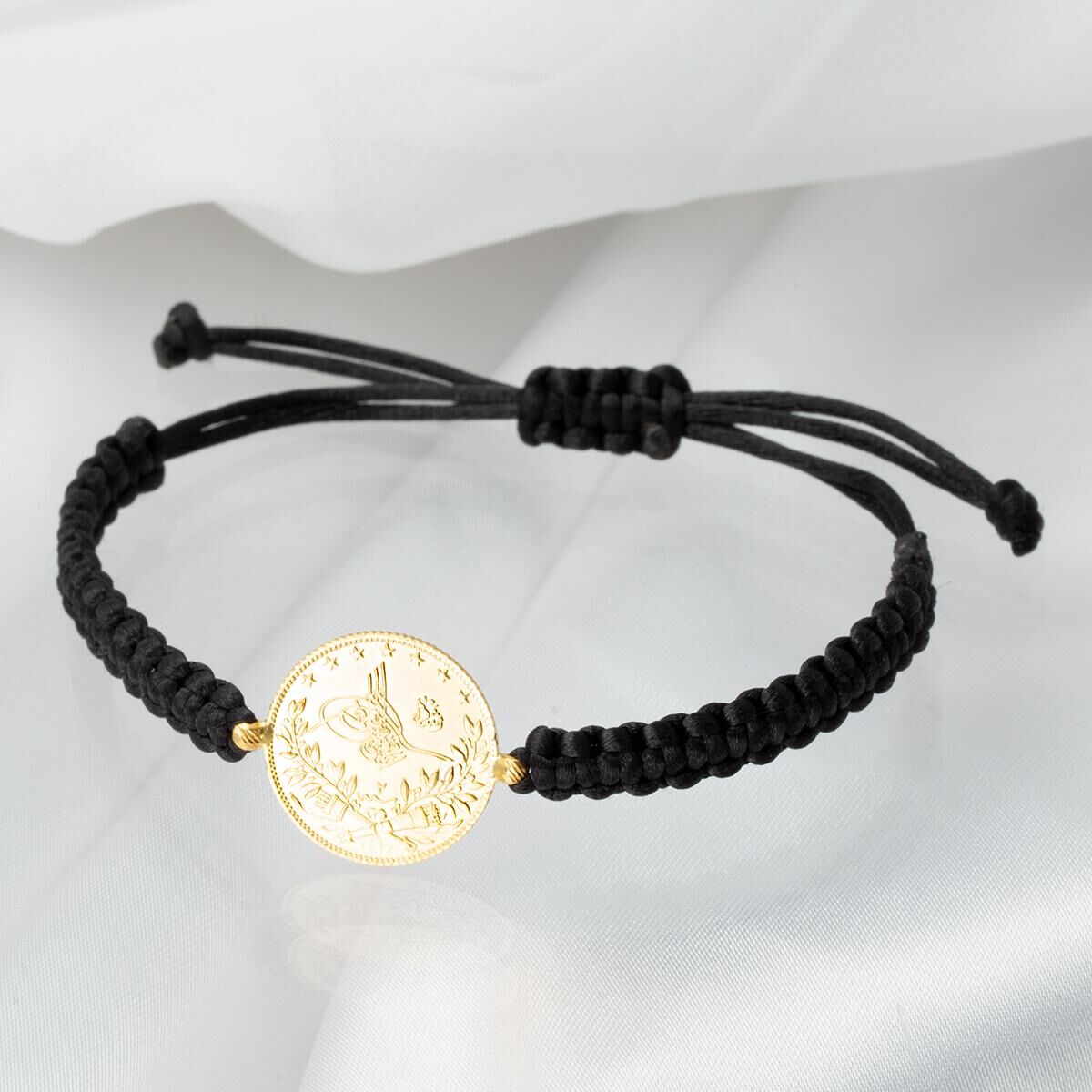 Yarım Reşat Altınlı 22 Ayar İpli Bileklik