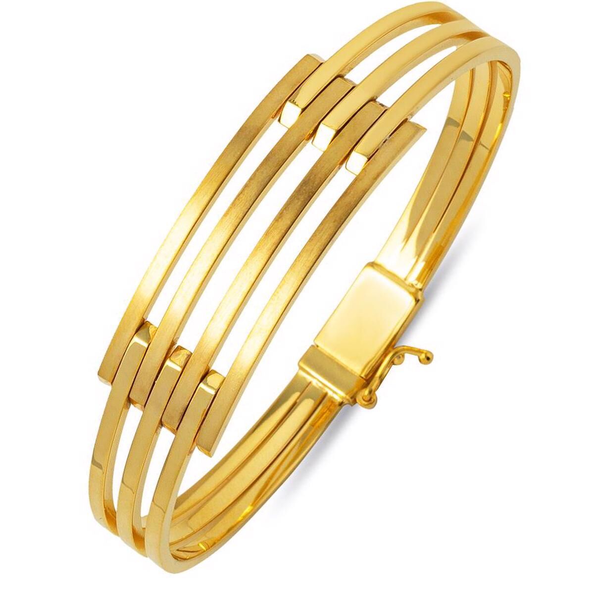 Dörtlü Kaburga Kelepçe Altın Bilezik