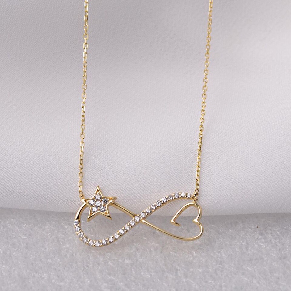 Kalpli Sonsuzluk Altın Kolye