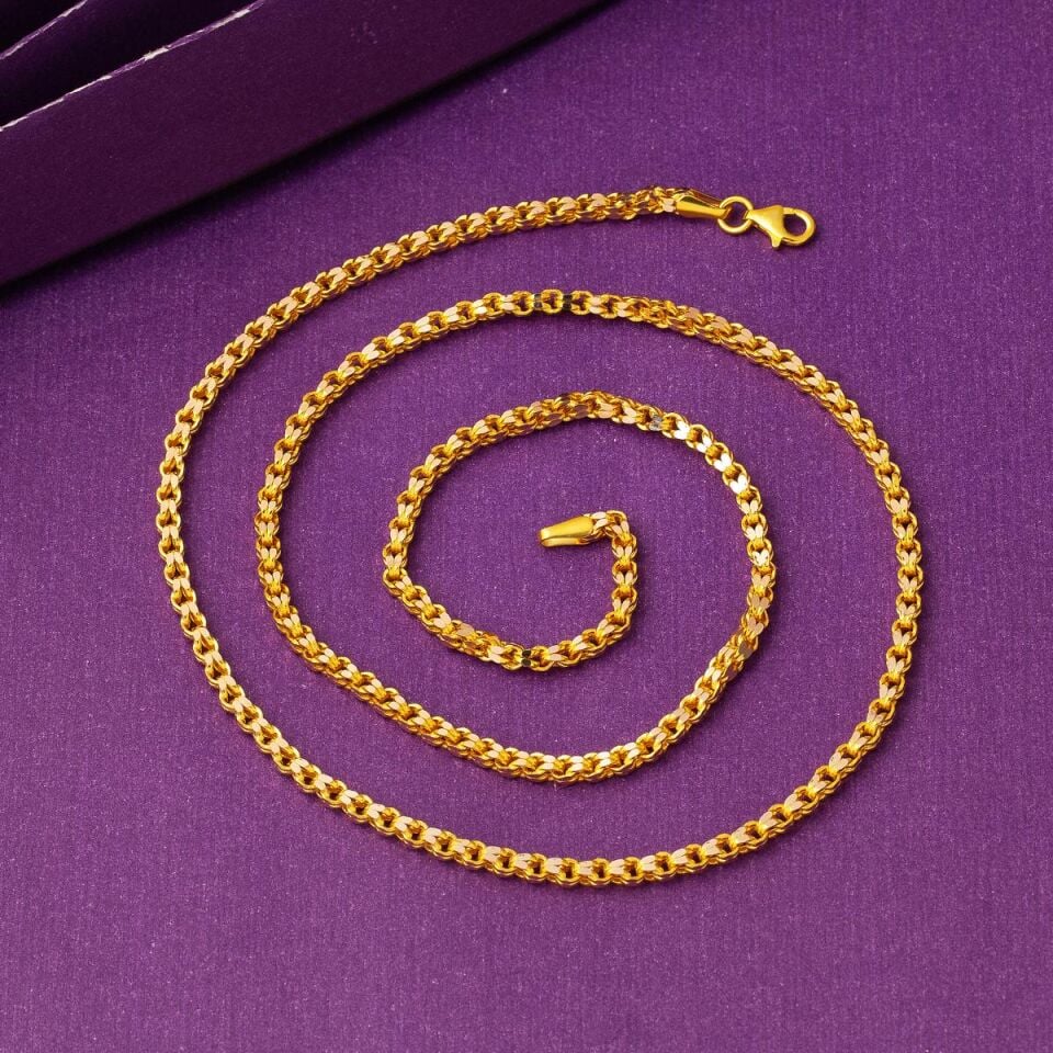 Güverse 14 Ayar Altın Zincir - 60 cm