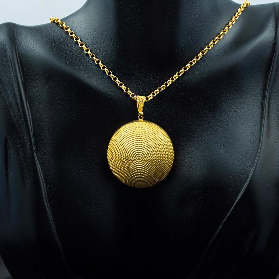 Beypazarı 14 Ayar Altın Kolye 4 cm Çaplı