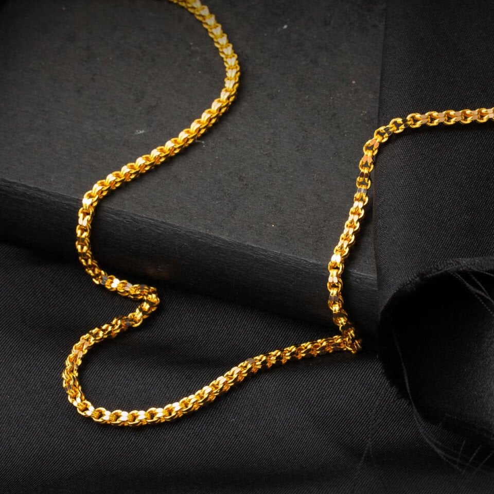 Altın Güverse Zincir (3mm Enli) 60 cm.