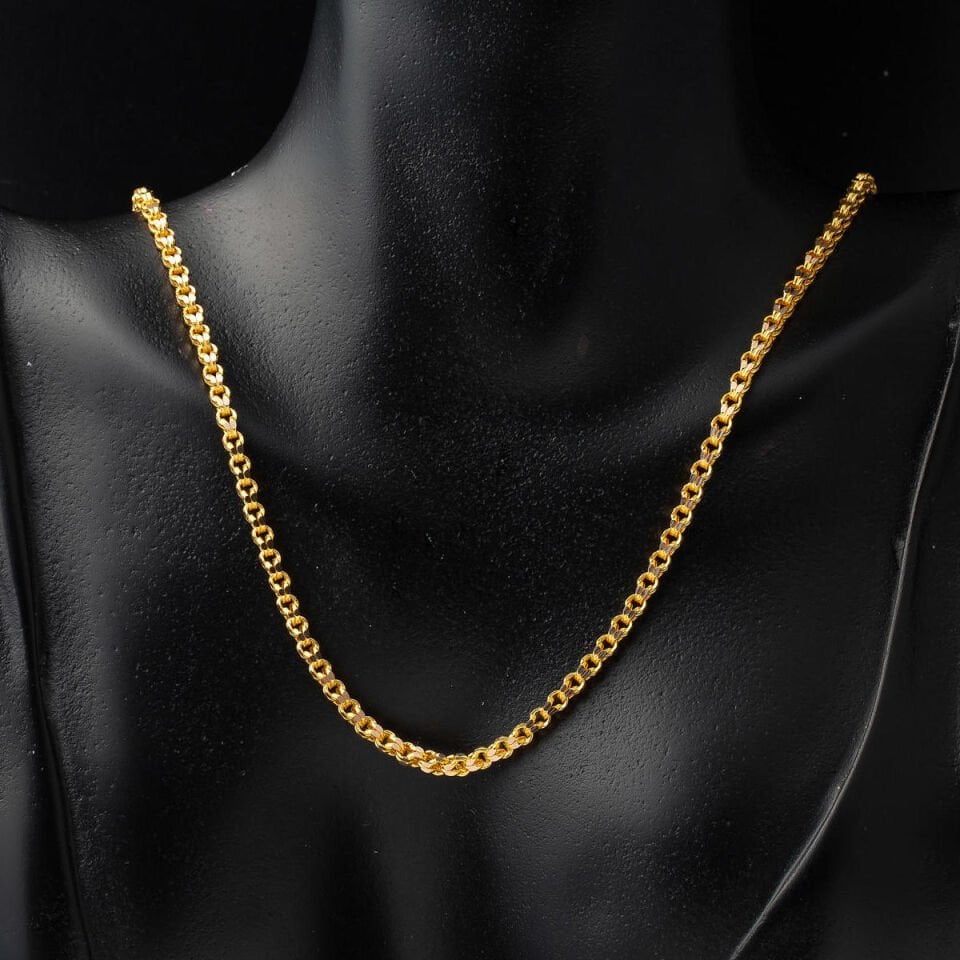 Altın Güverse Zincir (3mm Enli) 60 cm.