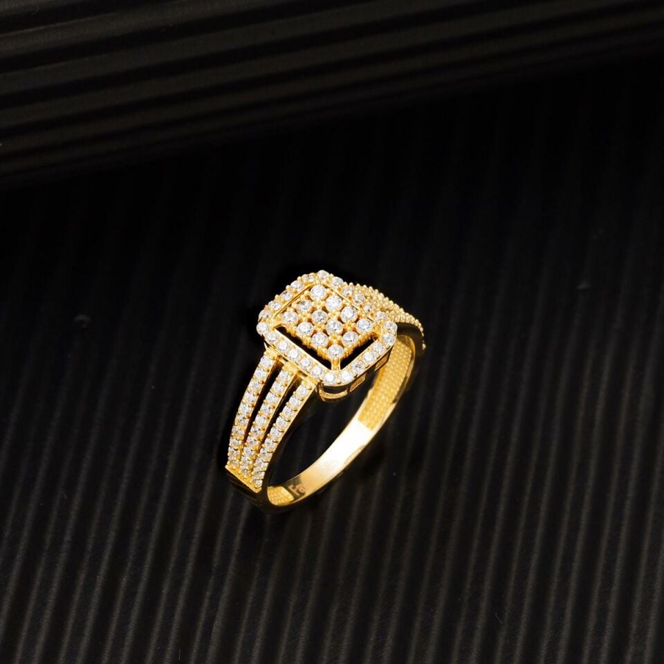 14 Ayar Tektaşlı Baget Altın Yüzük