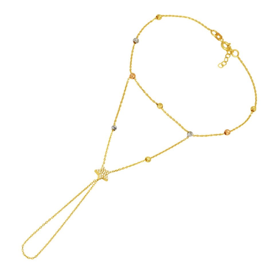 Yıldızlı 14 Ayar Altın Dorika Şahmeran