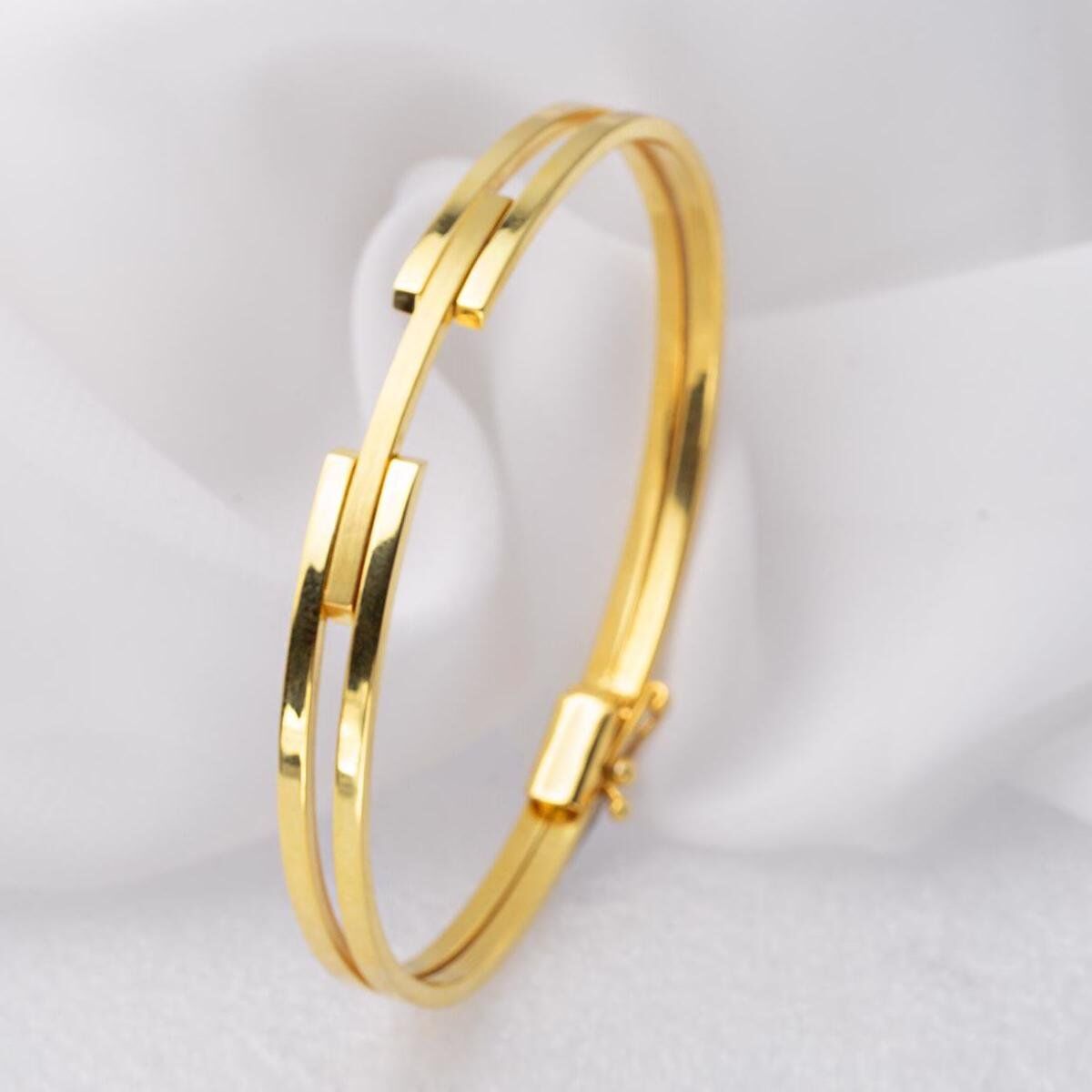 Taşsız Kaburga 22 Ayar Altın Bilezik