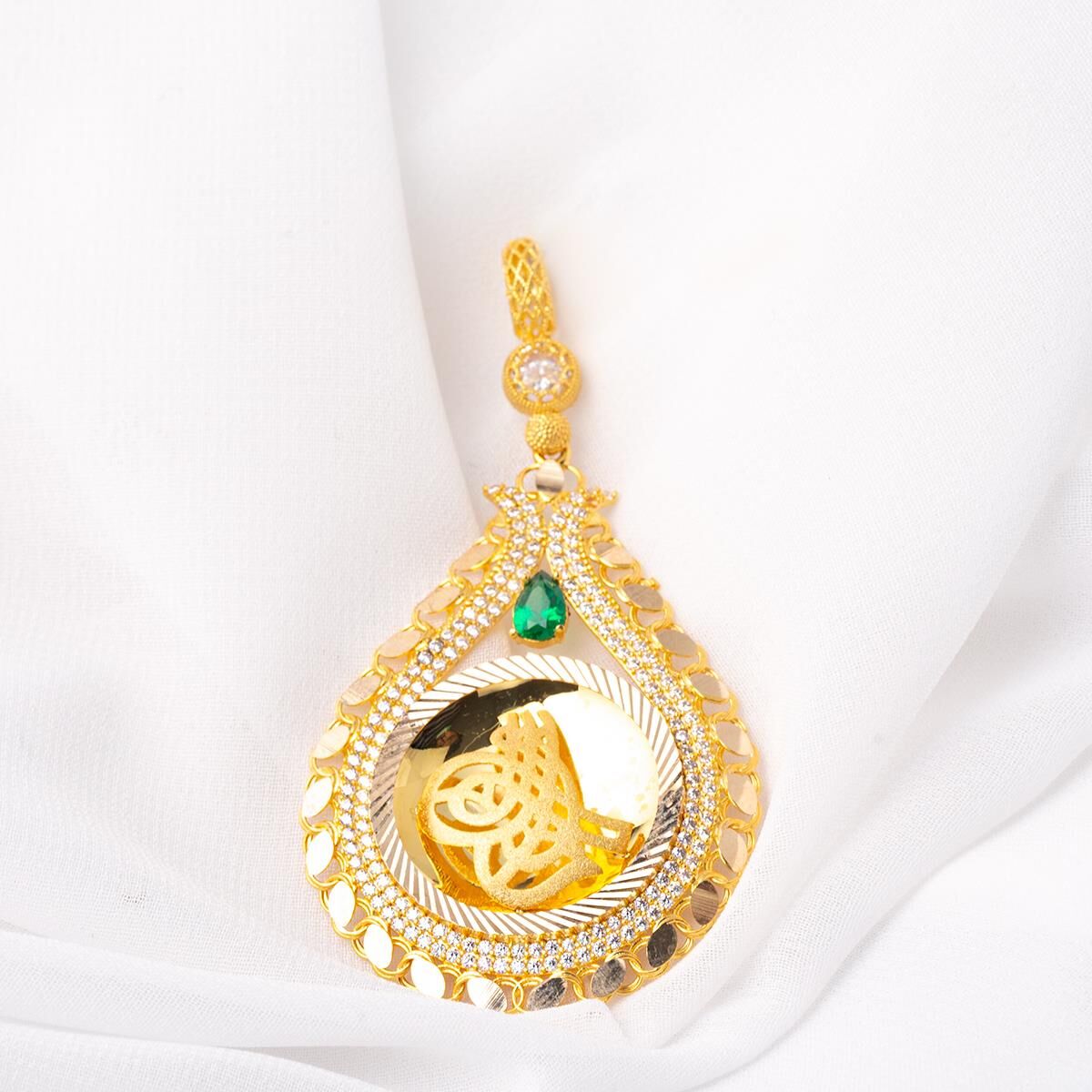 Favori Lale Tuğralı Altın Kolye Ucu