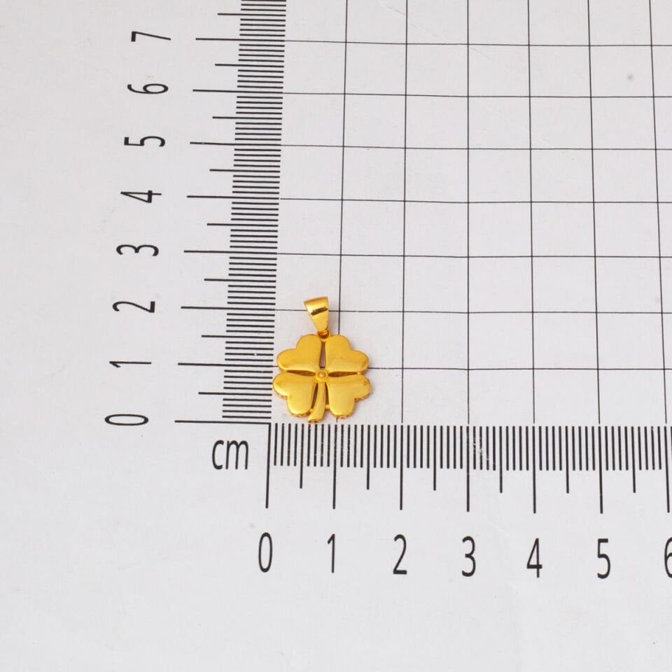 Yonca 22 Ayar Altın Kolye 2 cm. Çaplı
