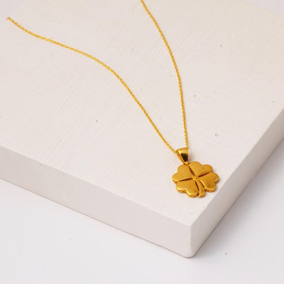 Yonca 22 Ayar Altın Kolye 2 cm. Çaplı