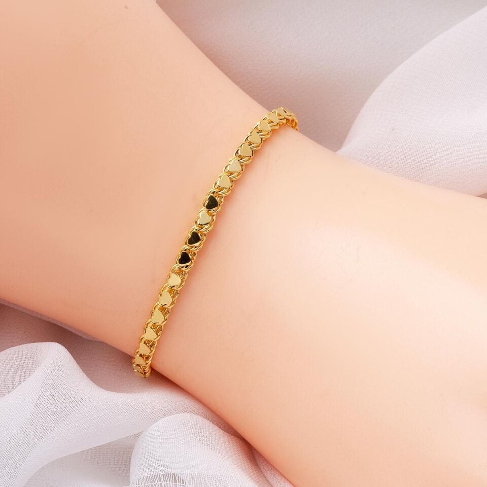 Kalpli 14 Ayar Altın Zincir Bileklik