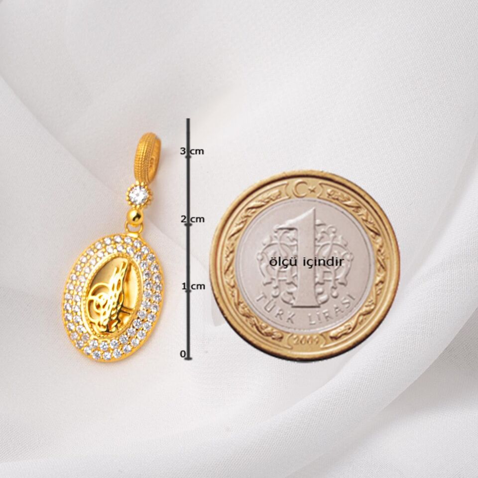 Tuğralı 14 Ayar Altın Kolye Ucu