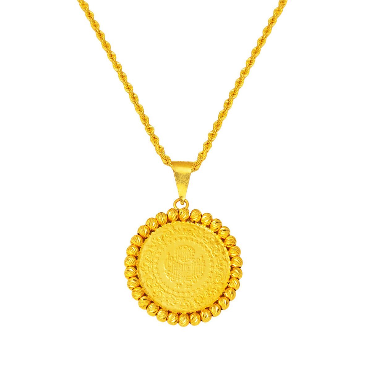 Yarım Altınlı 22 Ayar Dorikalı Kolye