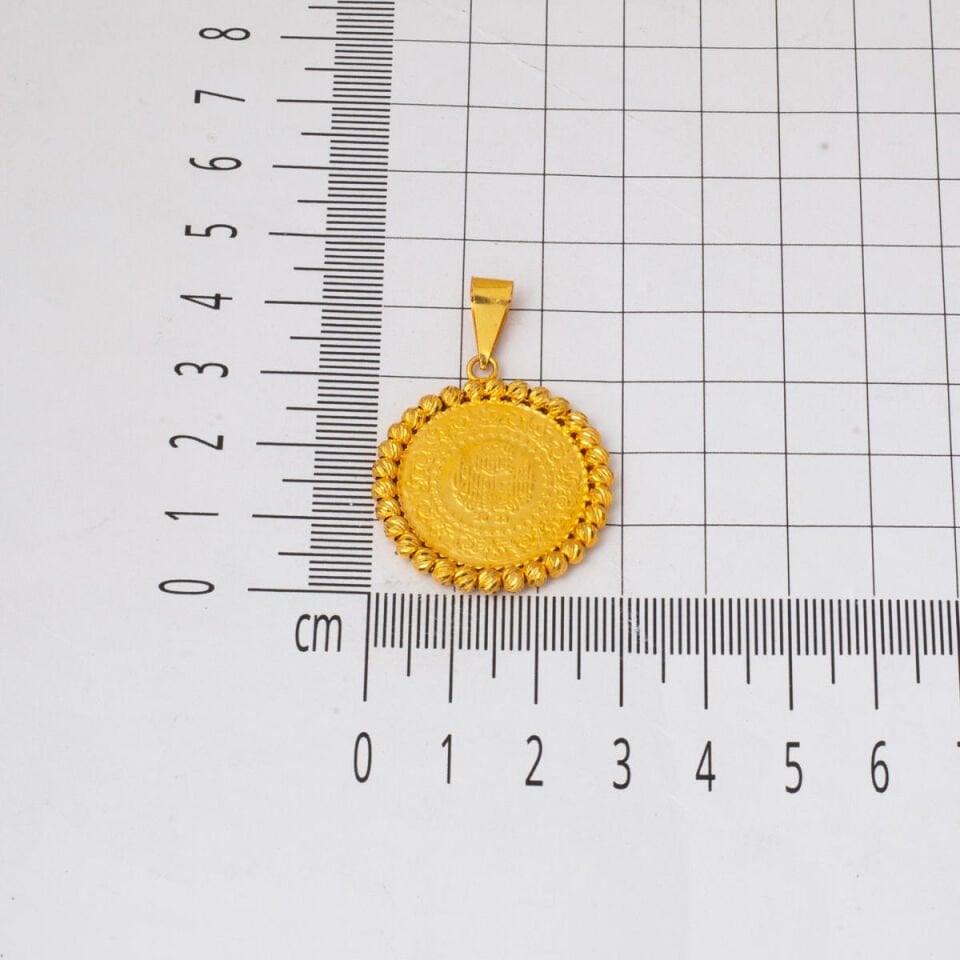 Yarım Altınlı 22 Ayar Zincirsiz Kolye Ucu