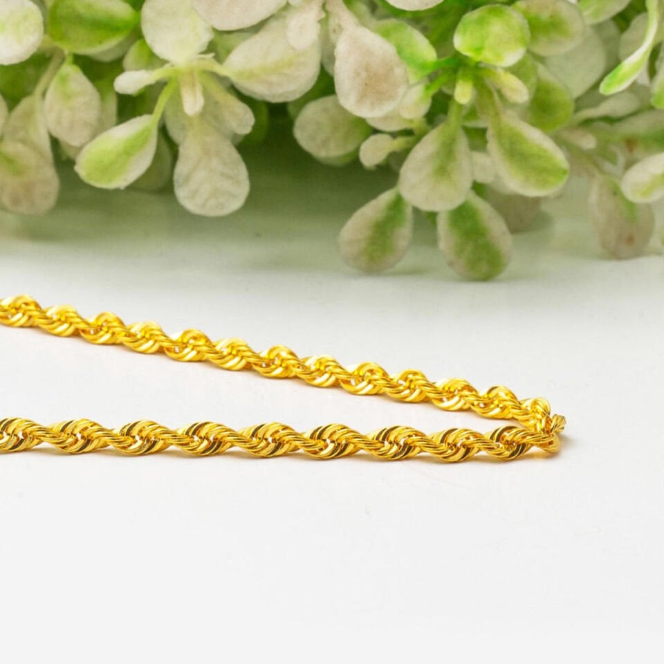 Burma Zincir Kolye 14 Ayar Altın (6 mm Enli) 60 cm.