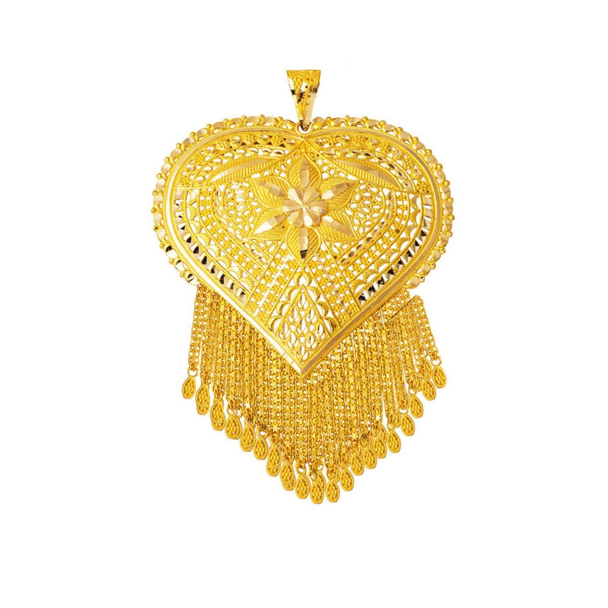 Altın İşlemeli Hint Kolye Ucu