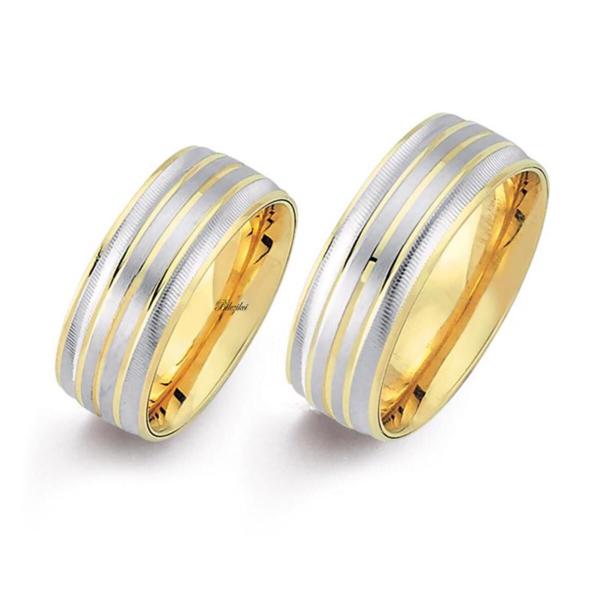 Taşsız 14 Ayar Altın Nişan Alyans Takımı