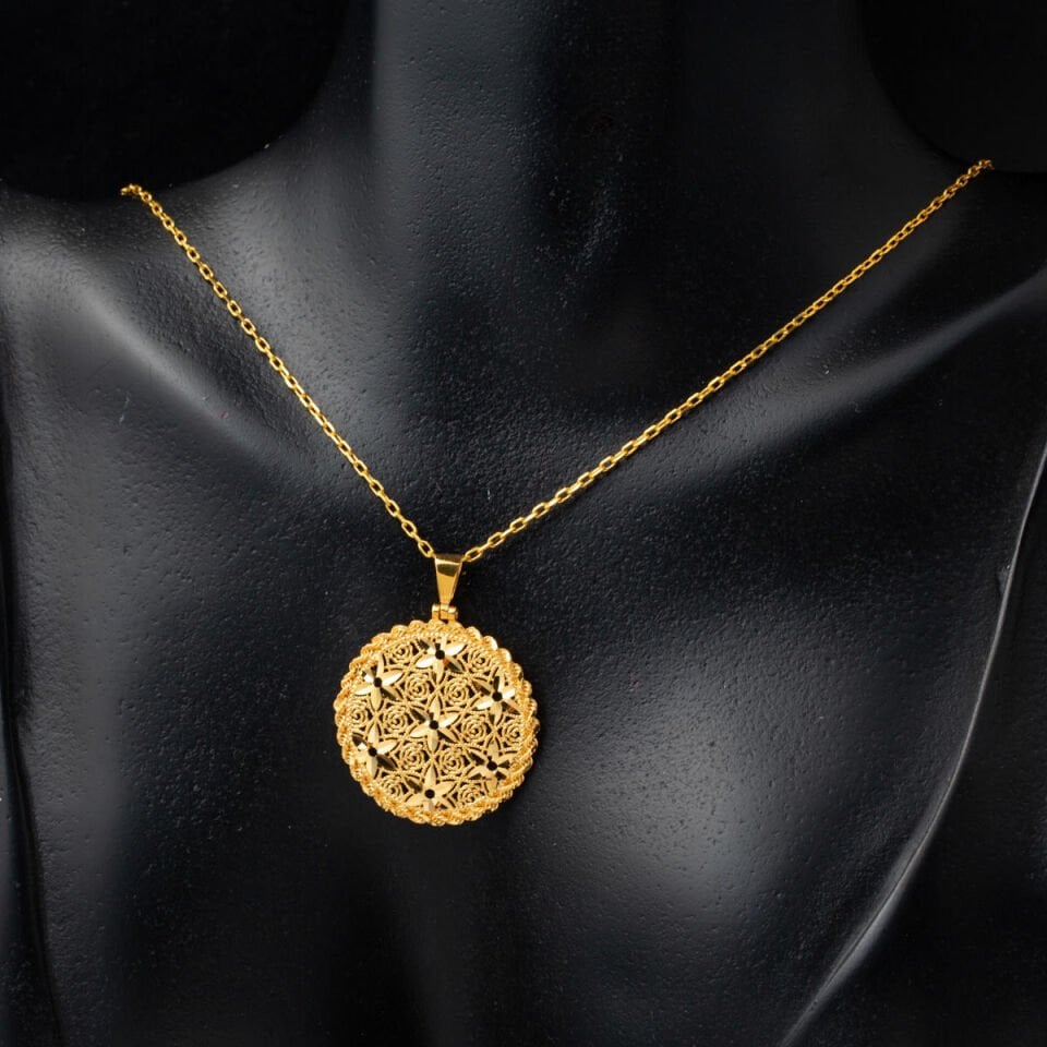 Yaşam Çiçeği 22 Ayar Altın Kolye