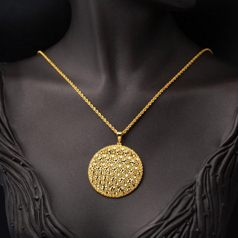 Yaşam Çiçeği Altın 14 Ayar Kolye