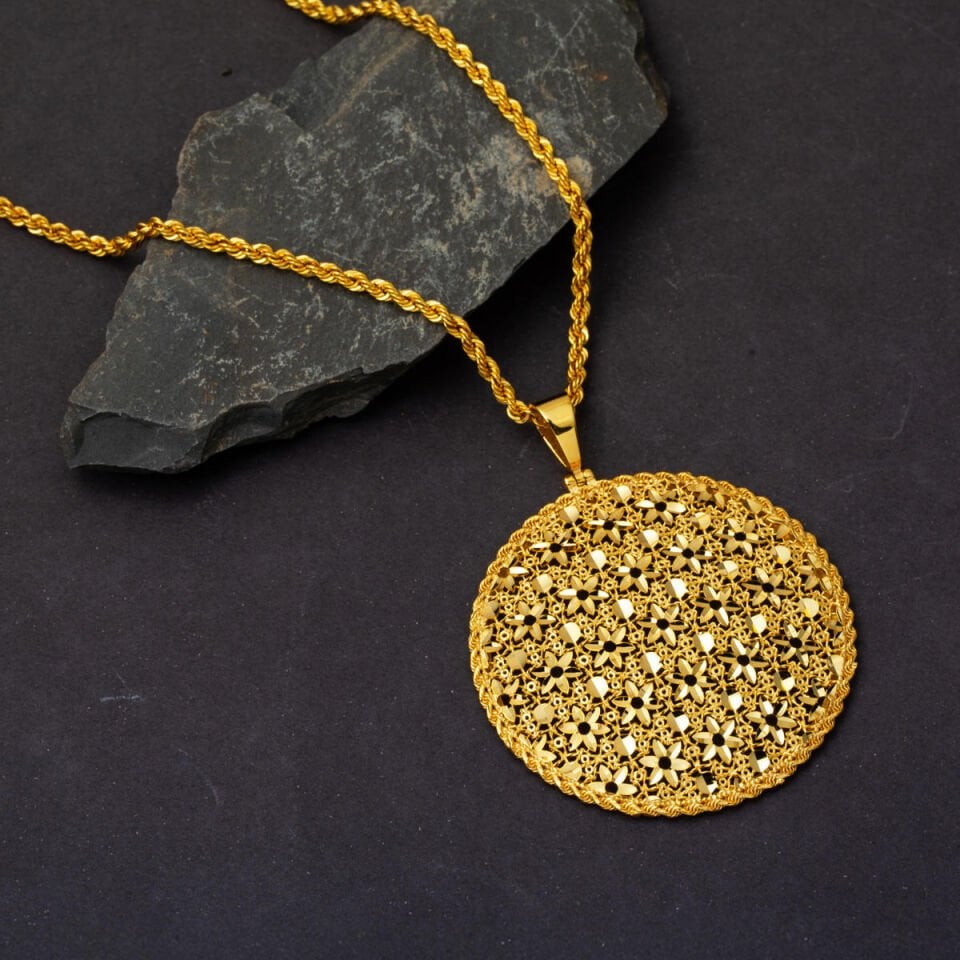 Yaşam Çiçeği Altın 14 Ayar Kolye