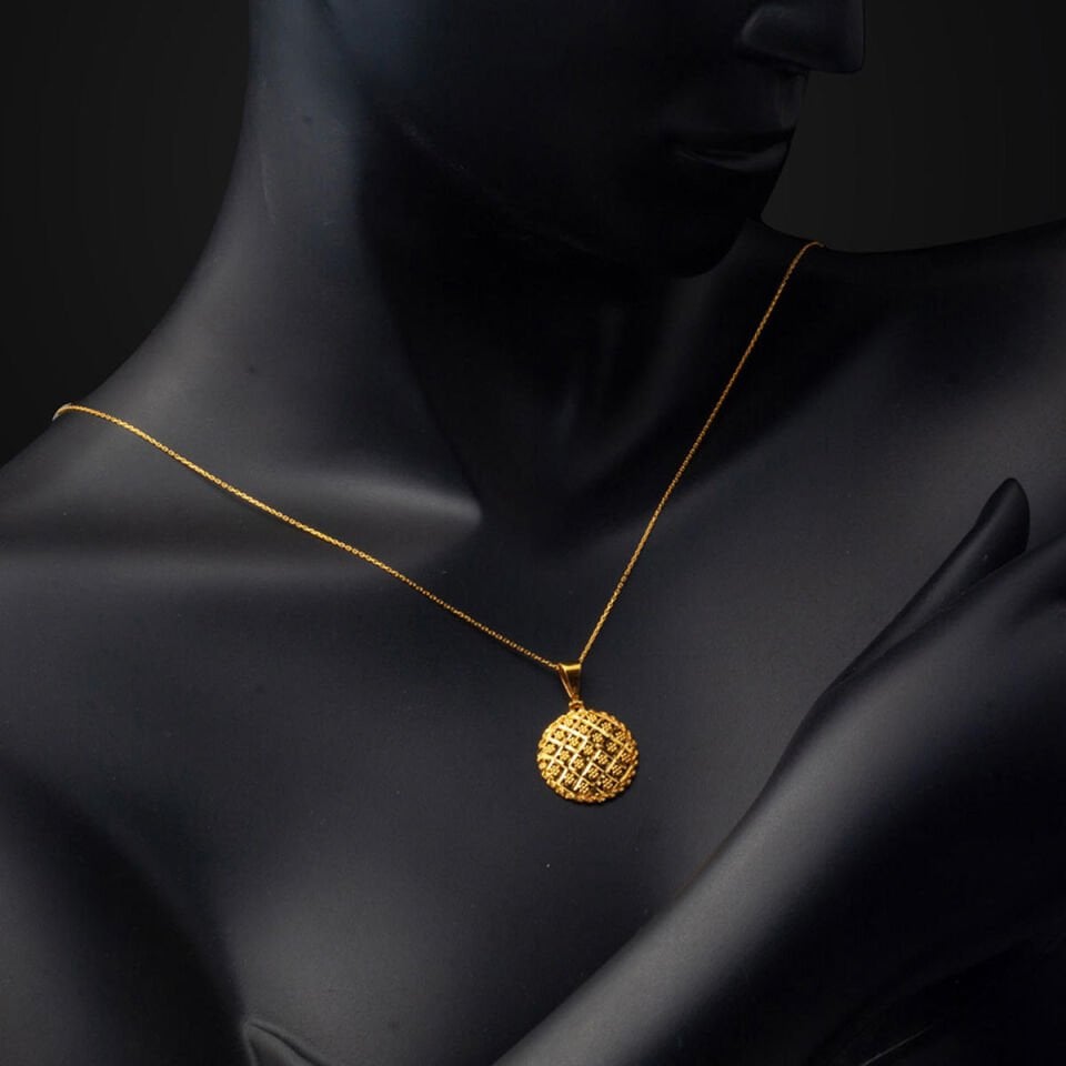 22 Ayar Altın Yaşam Çiçeği Kolye