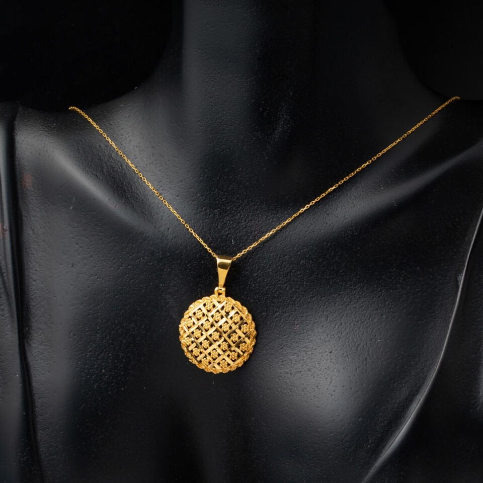 22 Ayar Altın Yaşam Çiçeği Kolye