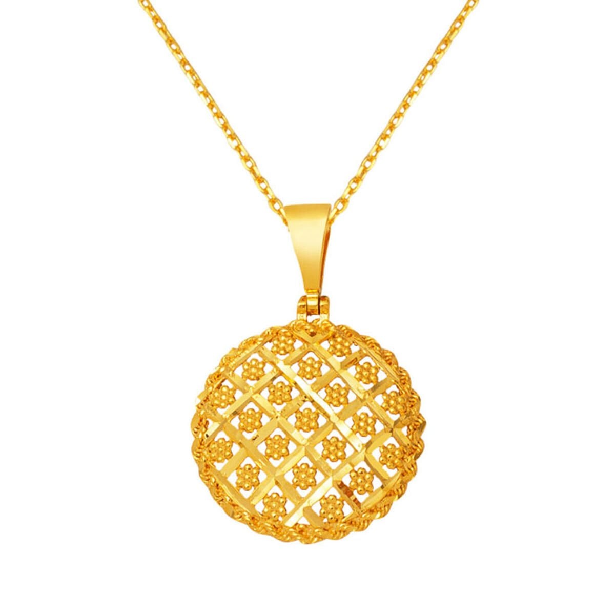 22 Ayar Altın Yaşam Çiçeği Kolye