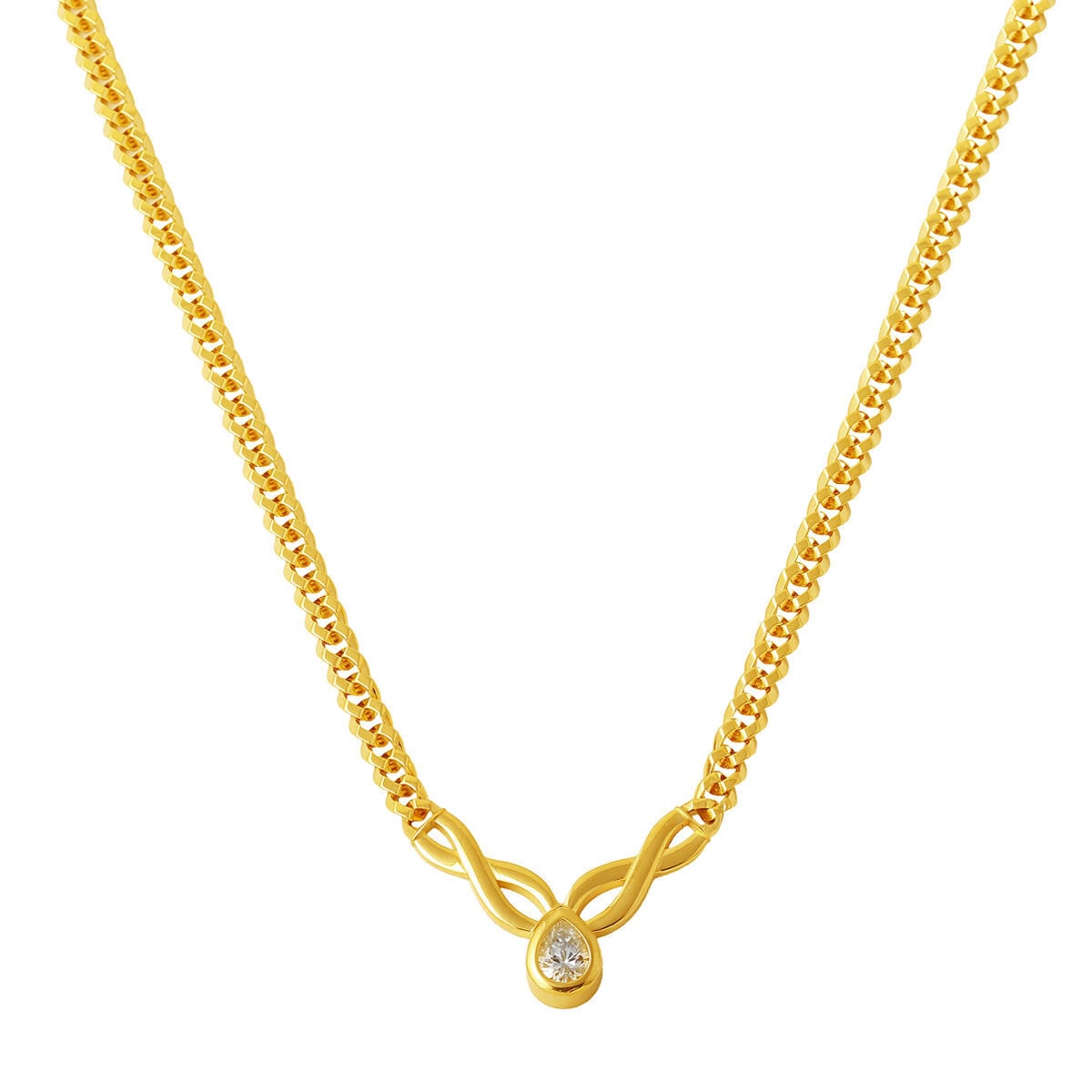 1.25 ct. Mozanit Gurmet Kolye 14 Ayar Altın