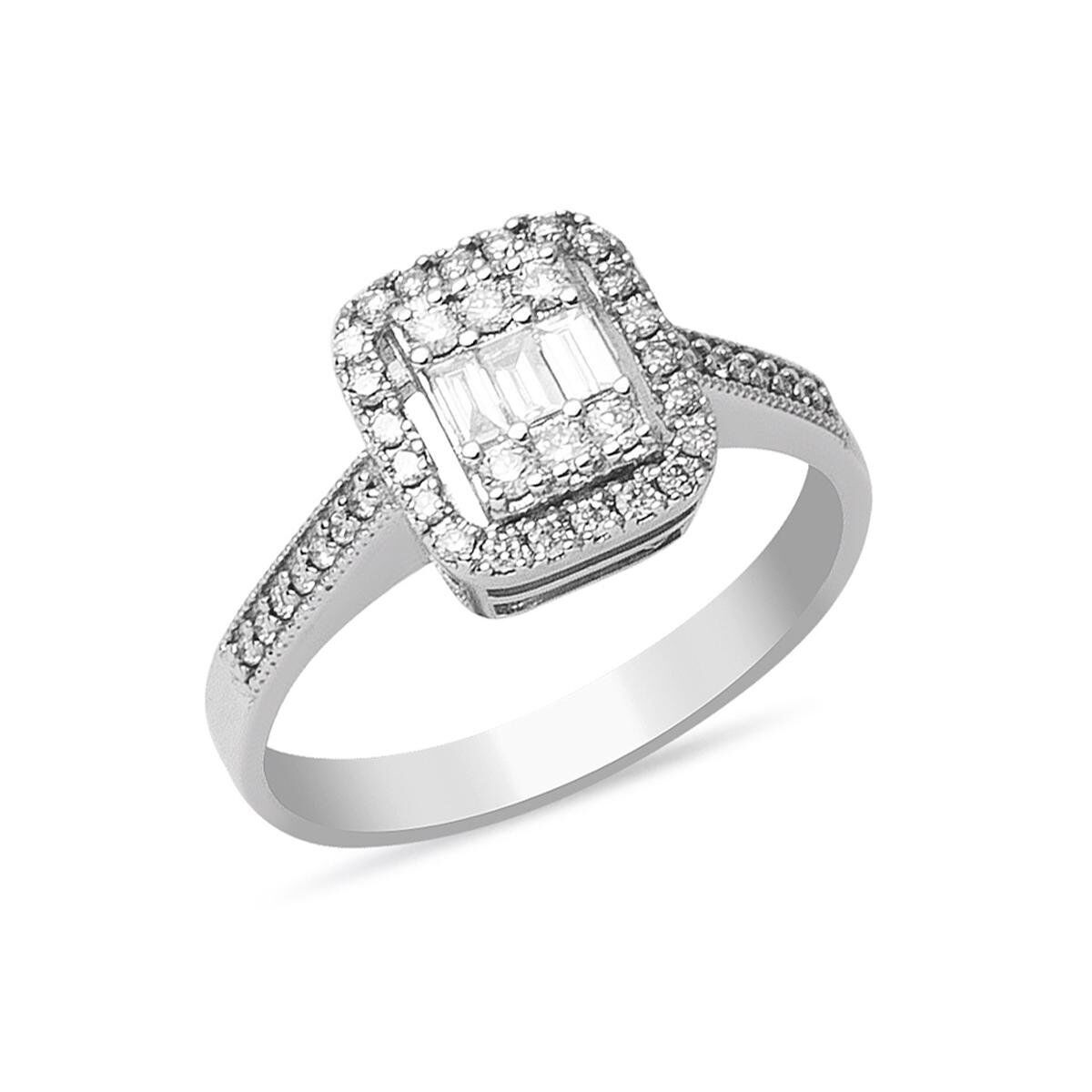 0,48 Karat Baget Pırlanta Yüzük