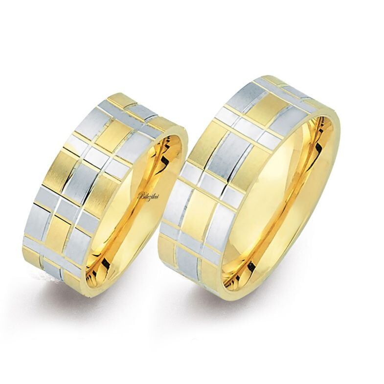 Taşsız 14 Ayar Altın Evlilik Alyans Takımı