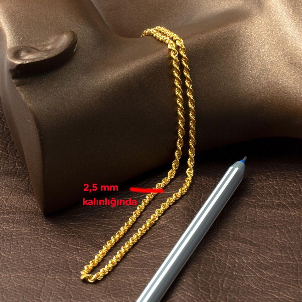 Burma 14 Ayar Altın Zincir - 45 cm