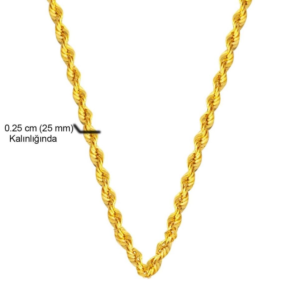 Burma 14 Ayar Altın Zincir - 45 cm